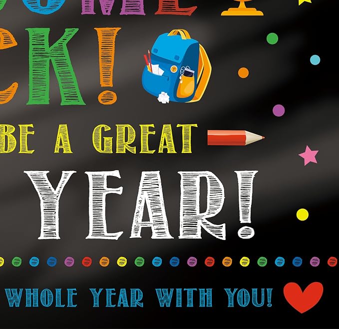 Colorful Welcome Back It’s Going to be a Great School Year Backdrop Banner | 71 - Image 4