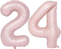 40 In Matte Pink Number Balloons Helium Foil Mylar Balloon Party Digital 24 | by Exquisitehighqualitypartydecorationstomeetyoureveryneed%EF%BC%81