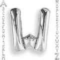 AULE 40 Inch Silver W Balloon Letter Foil A-Z Birthday Big Alphabet | Birthday by AULE