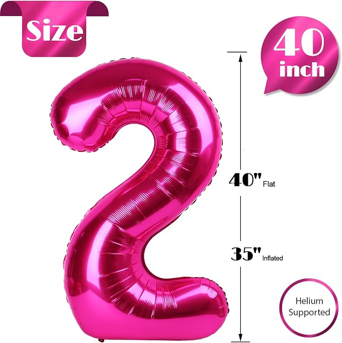 Hot Pink 2 Balloon - Image 5