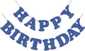 Blue Happy Birthday Banner Birthday Party Decorations Sign Garland Bunting by Adecortalk