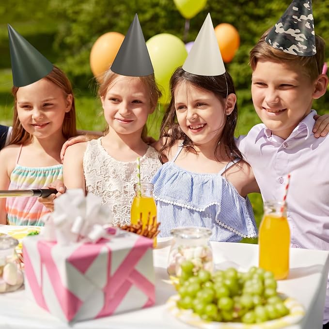 Watersay 24 Pcs Themed Party Hats Theme Cone Paper Hats - Image 5