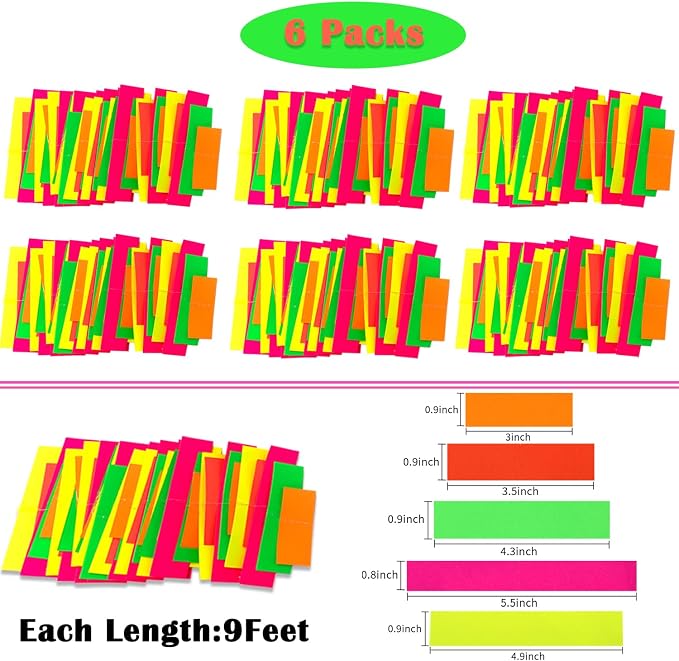 54ft UV Reactive Neon Streamers - Image 6