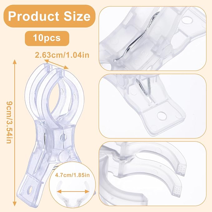 10 Pcs Large Balloon Arch Clips Transparent Clips - Image 3