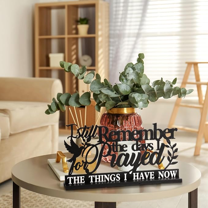 Geetery Inspirational Table Centerpieces Wooden Religious Inspirational Home - Image 4