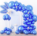 Voircoloria 130pcs Metallic Blue Balloons Arch Kit, 18 12 10 5 Inch | by Voircoloria