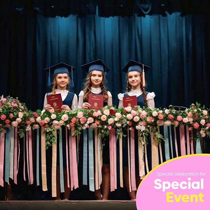 6 Pastel Streamers, 492ft Pack of Crepe Paper Party Decorations | Each roll is - Image 7