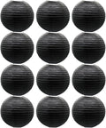 Black Paper Lanterns Hanging Chinese Round Lanterns by BARTHEW