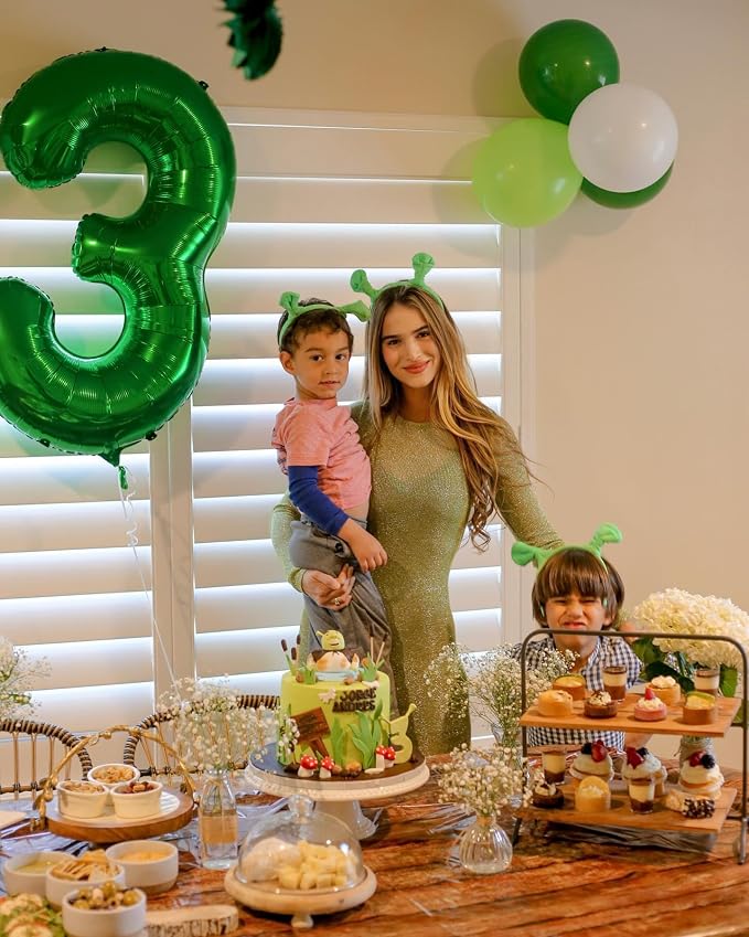 40 Inch Green Number 0 Balloon Birthday Party Decorations - Image 2