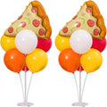Pizza Party Decorations Balloon Table Centerpiece Stand Kit 2 Sets by KIRINDECORATION