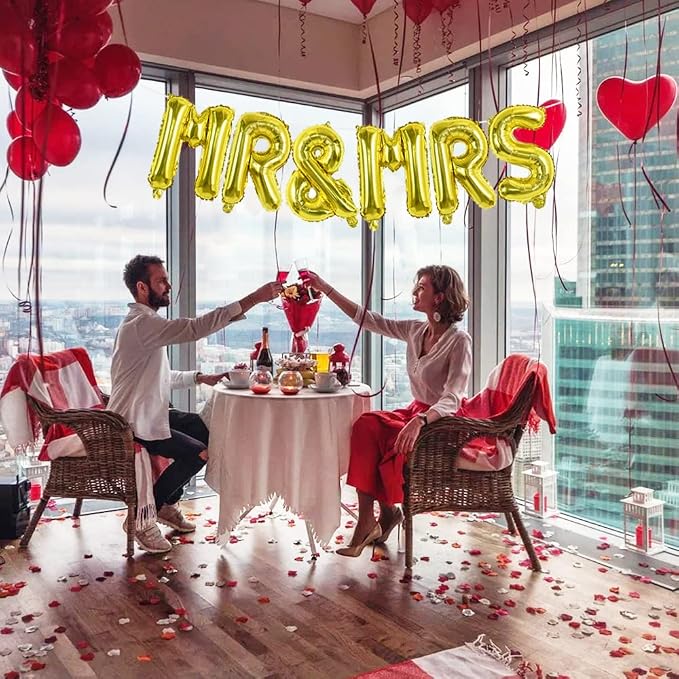 TONIFUL Mr&Mrs Letter Balloons - Image 5