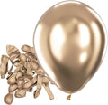 Bezente Metallic Champagne Gold Latex Party Balloons 150 Pack 5 inch | Chrome by Bezente