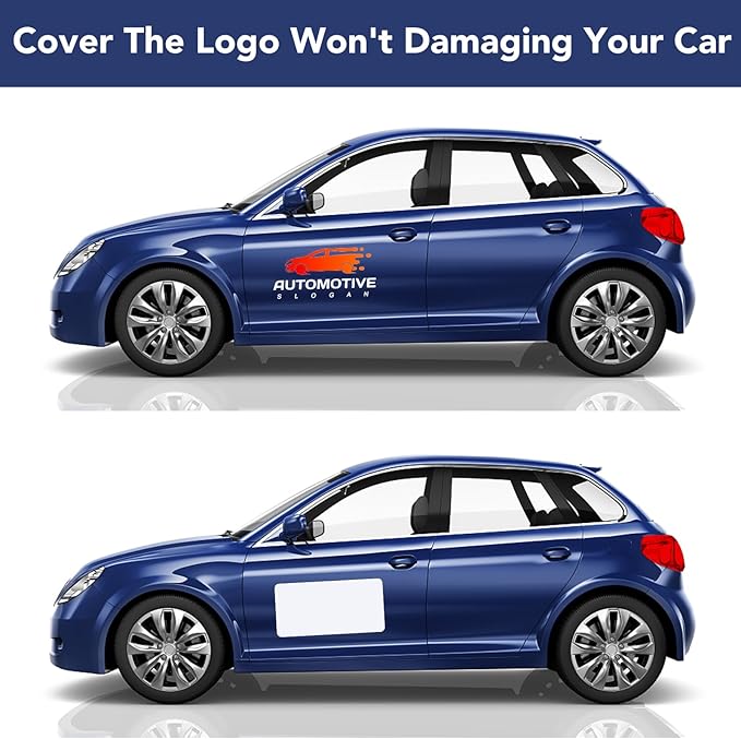 DIYMAG 2Pcs Blank Car Magnets, 24x12 Inch Cars Door Magnet Signs Rounded Corners Flexible Magnetic Bumper Sticker to Advertise Cover Logo Prevent Vehicle Scratches Dents