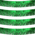 4 Pack Green Total 40 Feet Foil Fringe Garland Metallic Tinsel Banner Wall by iiCheerful