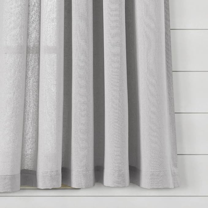 Lush Decor Boho Pom Pom Tassel Linen Textured Window Curtain Panel, Single 52" - Image 4
