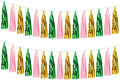 2 Pack Green Gold Pink Metallic Tassel Garland by Unknown