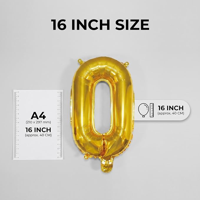 20 Pieces Foil Mylar Number Balloons 0 to 9 Set - Image 9