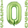 Light Green Number 0 Balloon 40 Inch, Shiny Foil Numeral Party Supplies | by Unknown