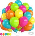 Rainbow Balloons, 12 Inch Multicolor Balloons in Fruit Green Slate Blue Matt by FEYG