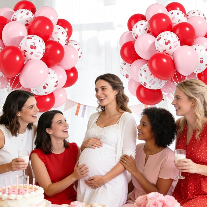 60pcs Cherry Balloons 12inch - Image 7