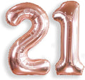 AULE 40 Inch Rose Gold 21 Balloon Number Foil 0-9 Birthday Big Numbers | by AULE