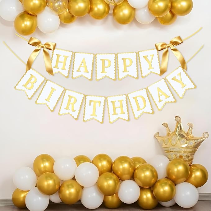 Bow Happy Birthday Banner for Bow Birthday Decorations Bows Garland for Women - Image 6