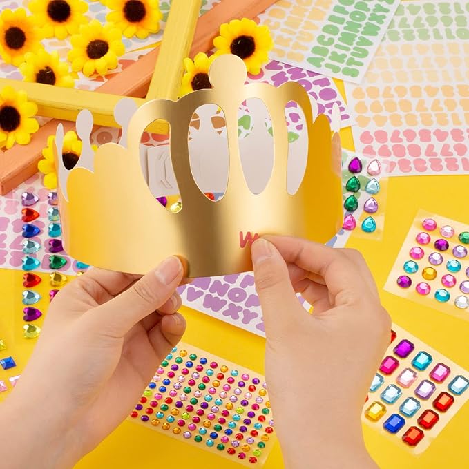 Gold Paper Crowns, Diy Birthday King Crowns Craft to Decorate, Paper Prince - Image 2