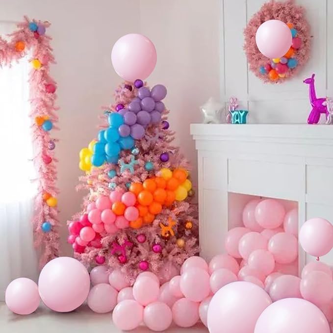 110pcs Light Pink Balloon 12 inch, Light Pink Latex Balloons - Image 7