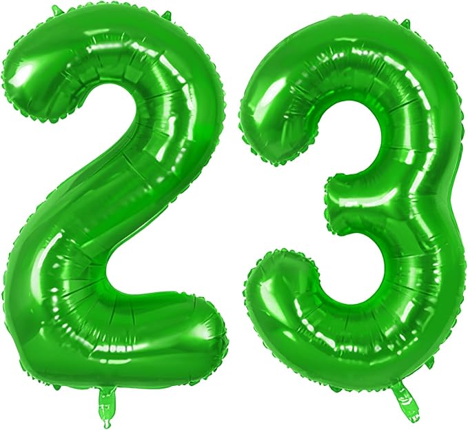 Number 23 Balloons for 23rd Birthday Party Decorations, 0-100 Large No.23 by Joycard