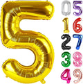 Gold Number 5 Balloon 40 Inch, 5th Birthday Party Decorations Men Women | Foil by IWERP