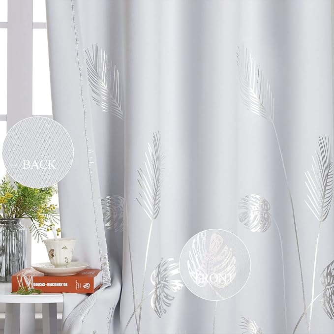 Greyish White Curtain for Dining Room 100W x 96L Inch Long Elegant Natural - Image 5