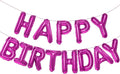 Hot Pink Happy Birthday Balloon Banner, 16 Inch Foil Mylar Happy Birthday by PatiCool