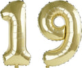 40 Inch Number 19 Balloons for 19th Birthday Party Decorations, 0-100 Champagne by FOBELEC