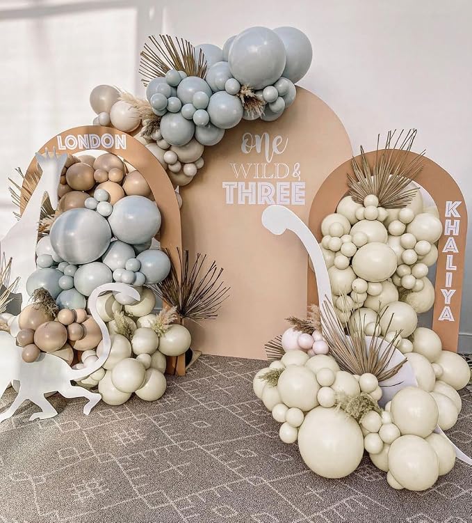 Double Stuffed White Sand Balloons Different Sizes 18In 12In 5In Light Grey - Image 8