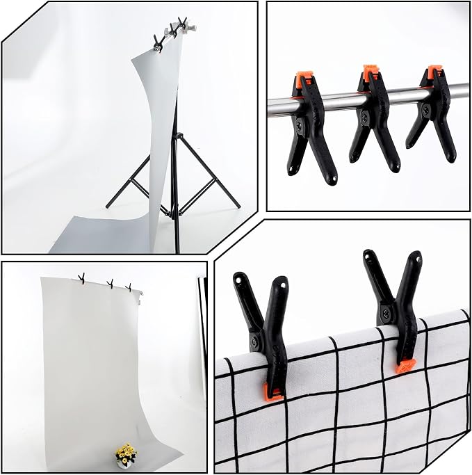 6Pcs Black Plastic Balloon Arch Clips, | 3.5 inch Anti-Slip Spring Clamps - Image 6
