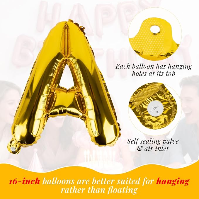CARGEN 16in Happy Birthday Balloons Banner - Image 8