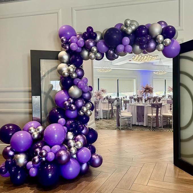 YMSZ Purple Balloon Garland Arch Kit, Baby Shower Decorations - Image 7