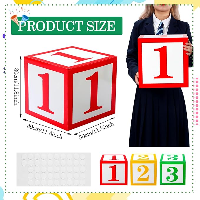 Kolldenn 3 Pcs Balloon Box Decorations Classroom Decor Cartoon Street Party - Image 2