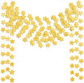 6 Pcs Gold Glitter Star Paper Garland Twinkle Bunting Banner Hanging Decorations by TTSAM