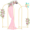 Toodour Arch Backdrop Stand 7.2FT, 6FT Set of 3 Gold Metal Wedding Balloon Arch by Toodour