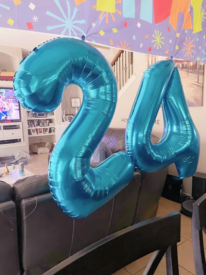 1 Balloon Number 40 Inch Light Blue - Image 2