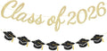jijAcraft Class of 2026 Graduation Banner Set, Pre-Strung Graduation Party by jijAcraft