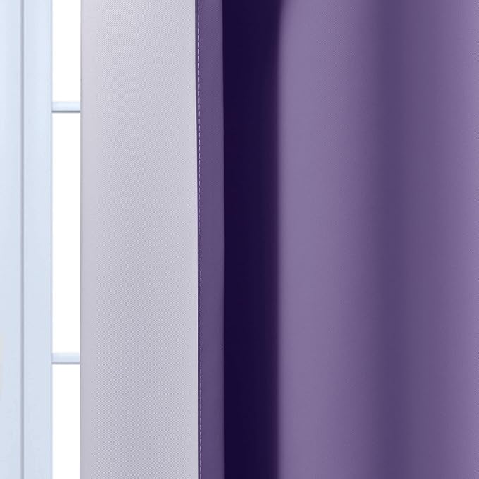 Yakamok Ombre Curtains Lavender Purple and Greyish White - Image 6