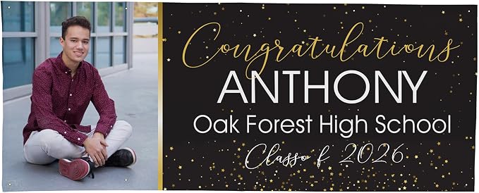 Let's Make Memories Personalized Graduation Banner Class of 2026 or Any Year by LetsMakeMemories