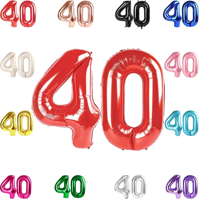 Red Number 40 Balloon 40 Inch by IWERP