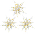 3Pcs Platinum Polka Dot Explosion Pointed Star Foil Balloons32-inch/Elegant by baoonworlld