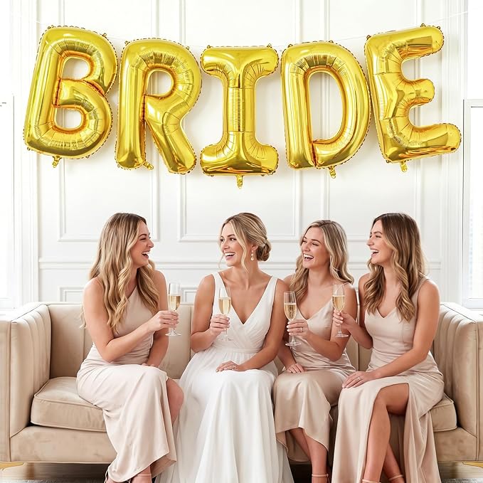 BRIDE Balloons Bachelorette, 40 Inch Foil Mylar, Helium-fillable, - Image 4
