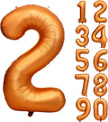 40 inch Orange Number 2 Balloon 2nd Birthday Party Decorations | Giant Foil by Yeodong