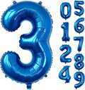 40 Inch Navy Blue Number 3 Foil Balloon by Unknown