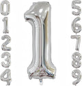 Silver 1 Balloon, 40 Inch Number 1 Balloon, 1st Birthday Balloon Decorations by BBPOOL